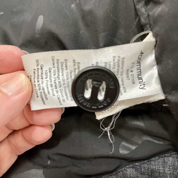 EUC Women's Aritzia Community Paradigm Down Parka Gray Hooded Coat, Size M - Picture 9 of 14